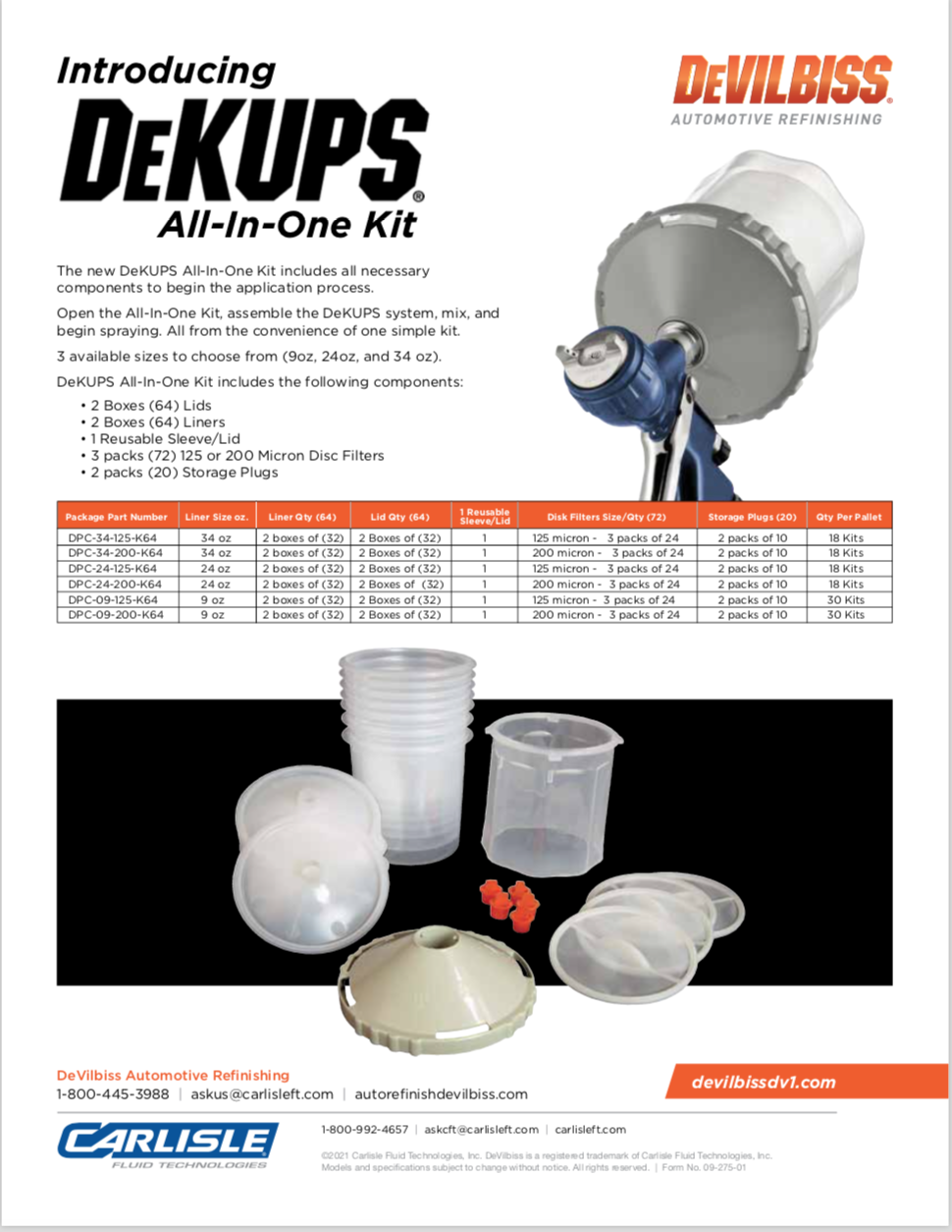 DeVilbiss DeKups All-In-One Kits